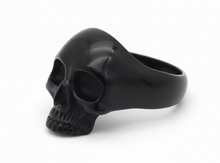 Load image into Gallery viewer, Small Black Skull Ring Black Stainless Steel Biker Gothic Jewelry Unisex SR177