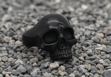 Load image into Gallery viewer, Small Black Skull Ring Black Stainless Steel Biker Gothic Jewelry Unisex SR177