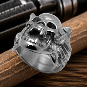 Gargoyle Skull Ring Men's Stainless Steel SR18