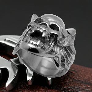 Gargoyle Skull Ring Men's Stainless Steel SR18