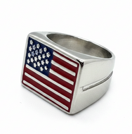 United States of America Flag Ring Men's Stainless Steel 8-13 SR190