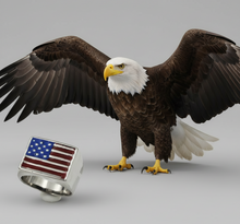 Load image into Gallery viewer, United States of America Flag Ring Men's Stainless Steel 8-13 SR190