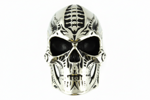 Load image into Gallery viewer, Bio-Mechanical Skull Ring Men's Biker Stainless Steel Ring SR193