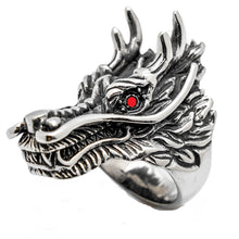 Load image into Gallery viewer, Huge Dragon Ring Men&#39;s Stainless Steel Large Sizes