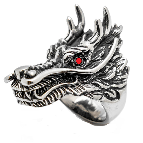 Huge Dragon Ring Men's Stainless Steel Large Sizes