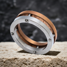 Load image into Gallery viewer, Precision Ring Copper &amp; Stainless-Steel Two-Tone Men's Ring SR19