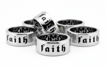 Load image into Gallery viewer, "Faith" Ring Unisex Wedding Band Religious Stainless Steel SR204