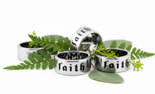 Load image into Gallery viewer, "Faith" Ring Unisex Wedding Band Religious Stainless Steel SR204