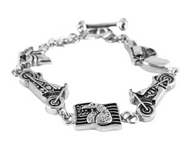 Eagle, Flag, Gun, Fleur De Lis & Motorcycles Bracelet Flag Jewelry Stainless Steel SB205