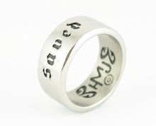 Load image into Gallery viewer, "Saved" Ring Unisex Wedding Band Religious Stainless Steel SR205