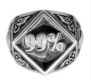 Biker Jewelry Men's 99% Ring Stainless Steel