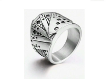 Load image into Gallery viewer, Royal Straight Flush Ring Men's Poker Ring Stainless Steel SR210
