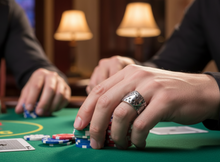 Load image into Gallery viewer, Royal Straight Flush Ring Men's Poker Ring Stainless Steel SR210