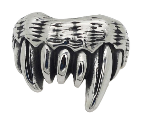 Men's Fang Vampire Ring Stainless Steel SR217