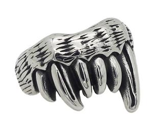 Men's Fang Vampire Ring Stainless Steel SR217
