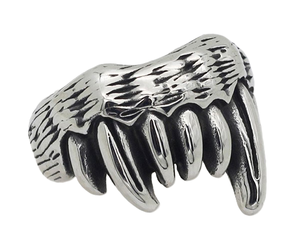 Men's Fang Vampire Ring Stainless Steel SR217