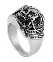 Load image into Gallery viewer, Skull Jewelry Men&#39;s Eye Patch Skull Stainless Steel Ring