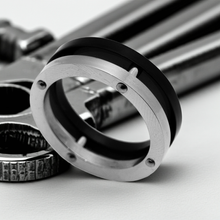 Load image into Gallery viewer, Precision Ring Black &amp; Silver Two Tone Men's Ring Stainless Steel Wedding Band SR21