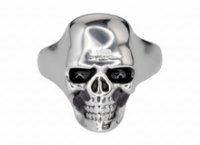 Load image into Gallery viewer, High Polished Skull Ring Men's Biker Stainless Steel SR220