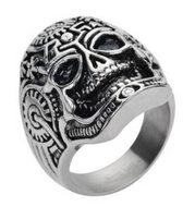 Quantum Mechanical Skull Ring Men's Biker Stainless Steel SR221