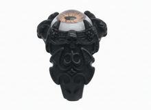 Load image into Gallery viewer, Men’s Black Eyeball Ring Gothic Statement Design Stainless Steel SR225