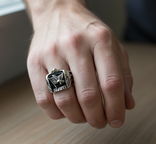 Load image into Gallery viewer, Men's Stainless Steel USA Flag &amp; Eagle Ring<BR>SR228