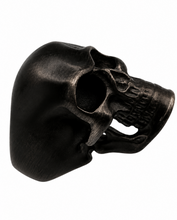 Load image into Gallery viewer, Charcoal Black Skull Ring Men's Biker Stainless Steel SR231