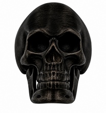 Load image into Gallery viewer, Charcoal Black Skull Ring Men's Biker Stainless Steel SR231