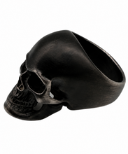 Load image into Gallery viewer, Charcoal Black Skull Ring Men's Biker Stainless Steel SR231