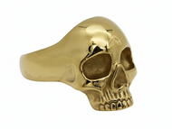 Small Gold Skull Ring – Unisex 18k Gold Plated Stainless Steel SR26