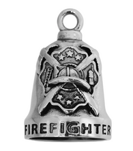 Load image into Gallery viewer, Large Firefighter Motorcycle Ride Bell® Stainless Steel RB2L