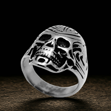 Load image into Gallery viewer, Tribal Skull Ring Men&#39;s Biker Stainless Steel SR30