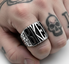 Load image into Gallery viewer, "BIKER" Signet Ring Unisex Stainless Steel Ring SR33