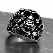 Load image into Gallery viewer, Bigger Skull Family Ring Stainless Steel Men&#39;s SR37