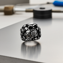 Load image into Gallery viewer, Bigger Skull Family Ring Stainless Steel Men&#39;s SR37