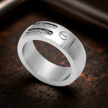 Load image into Gallery viewer, Cable &amp; Bolt Inlaid Ring Unisex Wedding Band Stainless Steel SR3