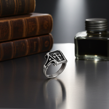 Load image into Gallery viewer, Coffin Ring with Cross Biker Stainless Steel SR40