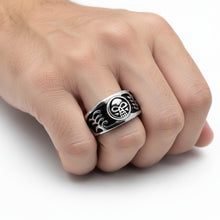 Load image into Gallery viewer, Domed Skull Ring Men&#39;s Biker Wedding Band Stainless Steel SR41