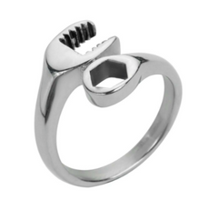 Load image into Gallery viewer, Ladies Small Wrench Ring Lady Biker Ring Stainless Steel SR43