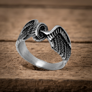 Ladies Winged Wheel Ring Motorcycle Biker Ring Stainless Steel SR44