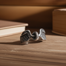 Load image into Gallery viewer, Ladies Winged Wheel Ring Motorcycle Biker Ring Stainless Steel SR44