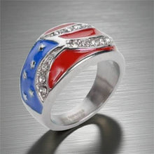 Load image into Gallery viewer, American Flag Ring Ladies Stainless Steel Ring SR4
