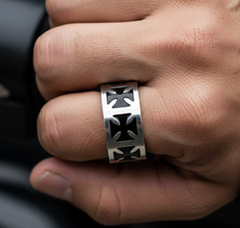 Load image into Gallery viewer, Iron Cross Band Unisex Wide Comfort Fit Band Stainless Steel SR50