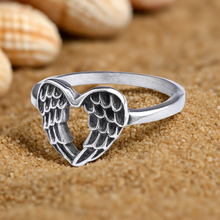 Load image into Gallery viewer, Mini Angel Wings Ring Stainless Steel SR51