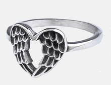 Load image into Gallery viewer, Mini Angel Wings Ring Stainless Steel SR51