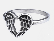 Mini Angel Wings Ring Ladies Stainless Steel SR51
