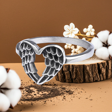 Load image into Gallery viewer, Mini Angel Wings Ring Ladies Stainless Steel SR51