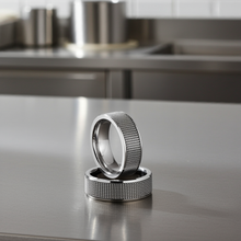 Load image into Gallery viewer, Mesh Styled Ring Unisex Wedding Band Comfort Fit Stainless Steel SR55