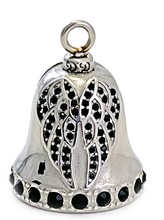 Load image into Gallery viewer, Stainless Steel Motorcycle Angel Ride Bell with Black Stones