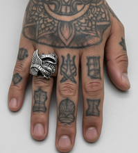 Load image into Gallery viewer, "Live to Ride-Ride to Live" Eagle Ring Stainless Steel Biker Ring SR58